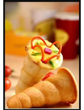 60 unid. Casquinha Espiral 13cm pre-assada Pizza Cone