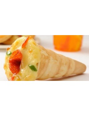 60 unid. Casquinha Espiral 13cm pre-assada Pizza Cone