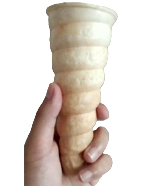 60 unid. Casquinha Espiral 13cm pre-assada Pizza Cone